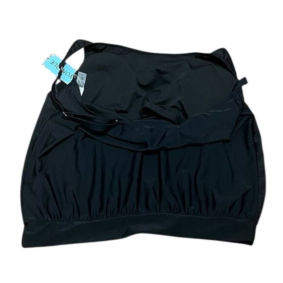 Yonique Black Swim Tankini Top with Adjustable Straps, Size L, NWT - Picture 6 of 9